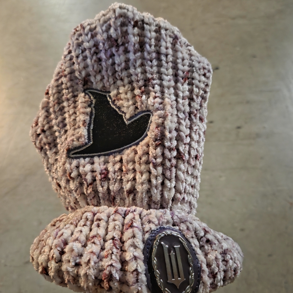 Cozy Knit Hat with Witch Patch